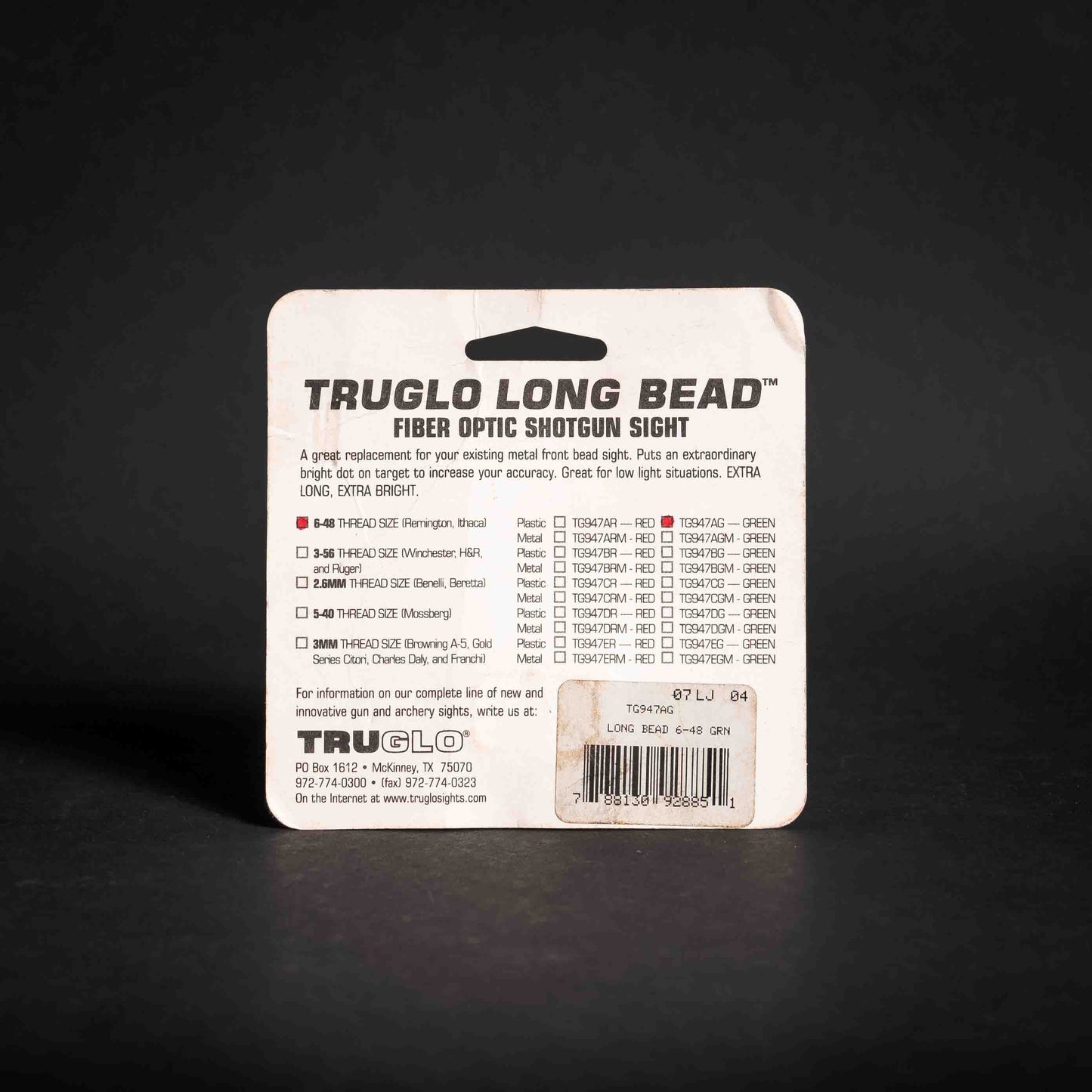 TruGlo Long Bead Fiber Optic Shotgun Sight