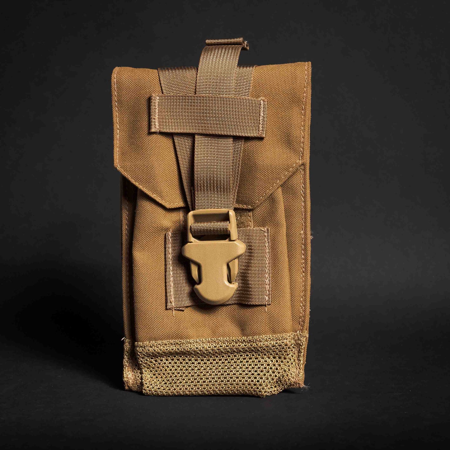Velcro / Buckle Top Nylon GP Pouch w/ Mesh Bottom